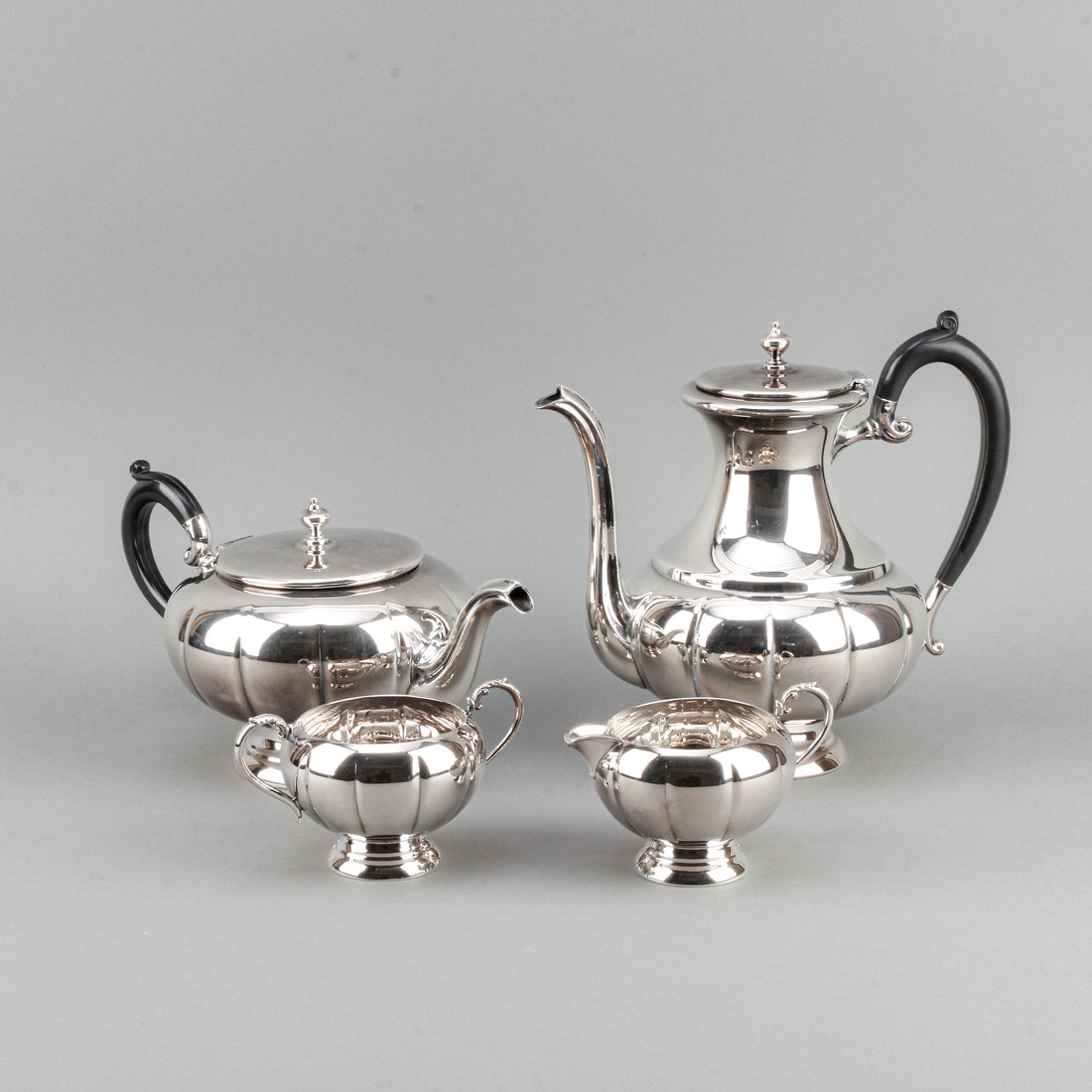 VICTORIA PLATE Melon 388 Silverplate Tea & Coffee Service