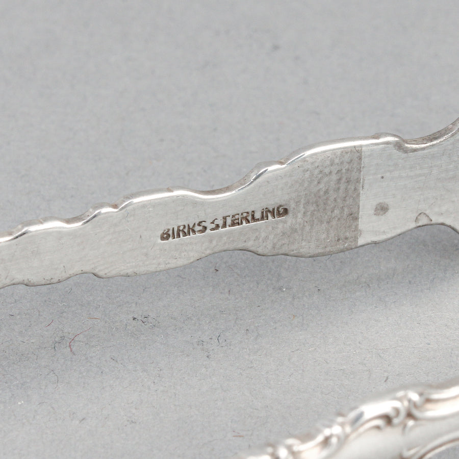 BIRKS Pompadour Sterling Silver Sugar Tongs