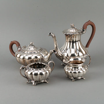 1881 ROGERS Melon 7377 Silverplate Tea & Coffee Service