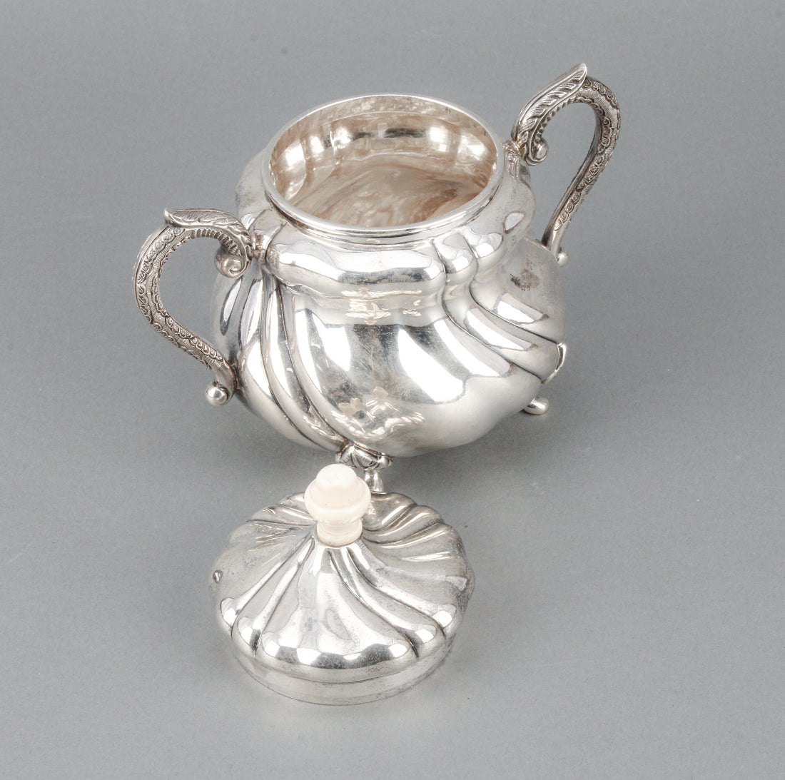 Silver Footed Tea Caddy