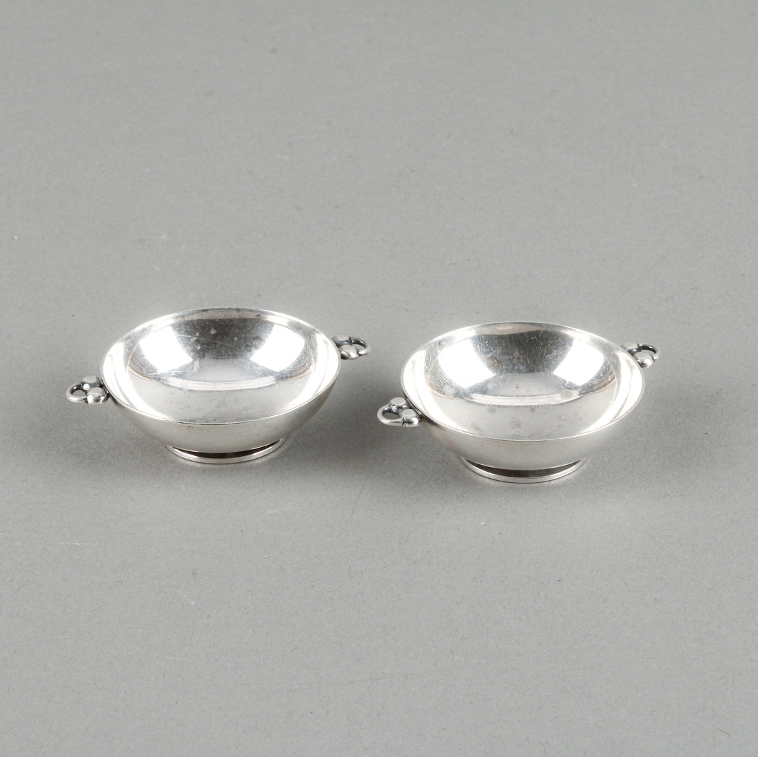 EVALD J. NIELSEN Sterling Silver Danish Silver Salt Cellars - Set of 2