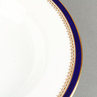SPODE COPELAND C1056 Blue & Gold Rim Soup Plates - Set of 11