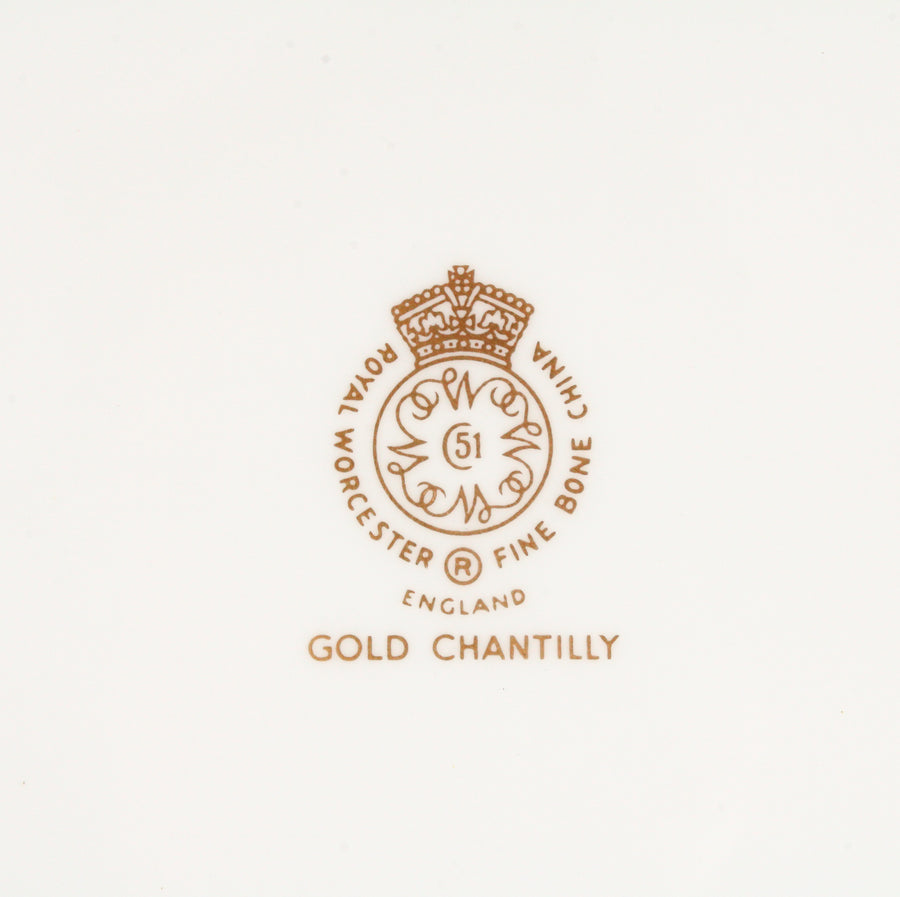 ROYAL WORCESTER Gold Chantilly - 11 Place Settings +
